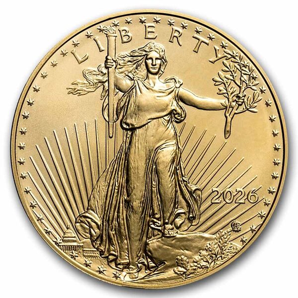 2026 1/10 oz Gold Eagle - BU — Gold bullion from Standard Bullion