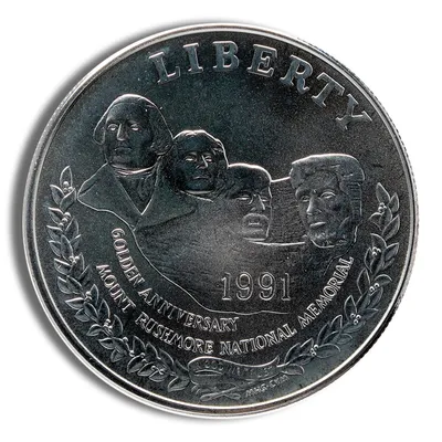 1991-P <body> Mt. Rushmore Silver Commem - BU — Silver bullion from Standard Bullion