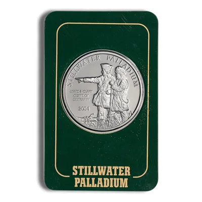 1 oz Palladium Round - JM Stillwater (Carded) — Palladium bullion from Standard Bullion