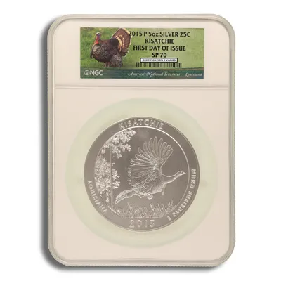 2015-P 5 oz ATB Kisatchie Silver Coin NGC SP70 — Silver bullion from Standard Bullion