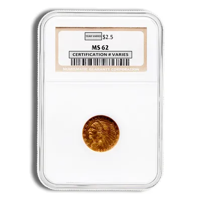 $2.5 Gold Indian Quarter Eagle - NGC MS62 — Gold bullion from Standard Bullion
