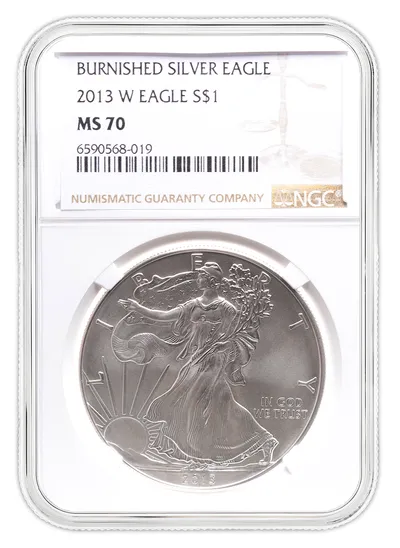 2013-W Burnished Silver Eagle NGC MS70 — Silver bullion from Standard Bullion