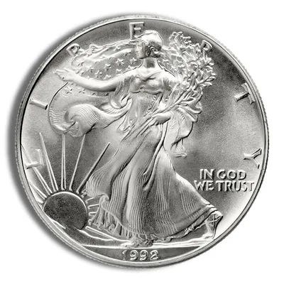1992 Silver American Eagle - BU — Silver bullion from Standard Bullion