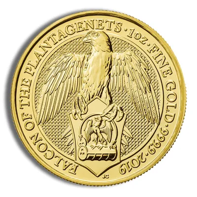 2019 1 oz Great Britain Queen's Beast Gold Coin - Falcon — Gold bullion from Standard Bullion