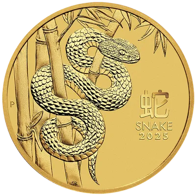 2025 1 oz Australia Gold Lunar Snake BU - Series III — Gold bullion from Standard Bullion