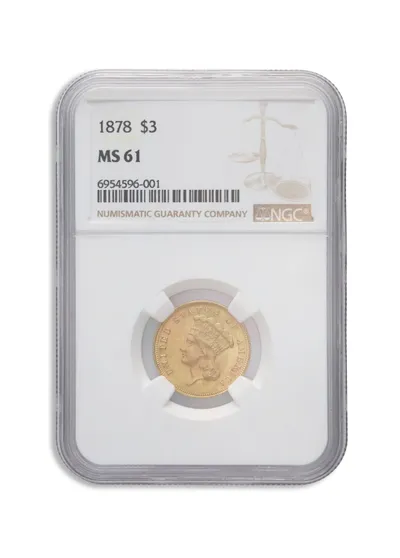 $3 Gold Princess - NGC MS61 — Gold bullion from Standard Bullion