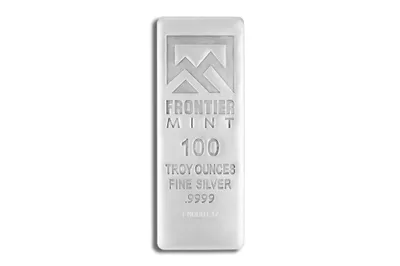 100 oz Silver Bar - Frontier Mint (Frosted) — Silver bullion from Standard Bullion