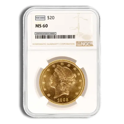 $20 Gold Liberty Double Eagle - NGC MS60 — Gold bullion from Standard Bullion
