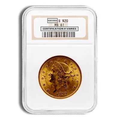 $20 Gold Liberty Double Eagle - NGC MS61 — Gold bullion from Standard Bullion