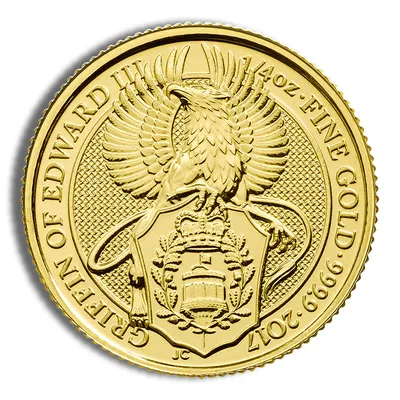 2017 1/4 oz Great Britain Queen's Beast Gold Coin - Griffin — Gold bullion from Standard Bullion