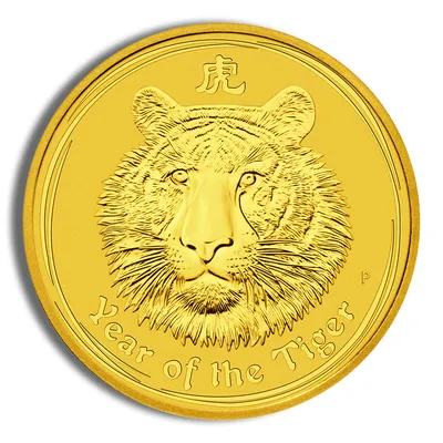 2010 1/20 oz Australia Gold Lunar Tiger BU - Series II — Gold bullion from Standard Bullion