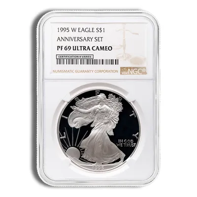 1995-W Proof Silver Eagle NGC PF69 - Key Date — Silver bullion from Standard Bullion