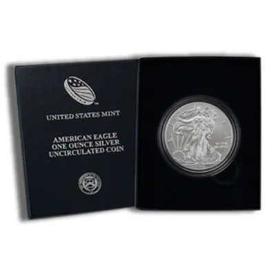 2018-W Burnished Silver Eagle with Box & COA — Silver bullion from Standard Bullion