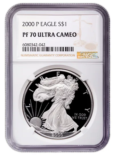 2000-P Proof Silver Eagle NGC PF70 — Silver bullion from Standard Bullion