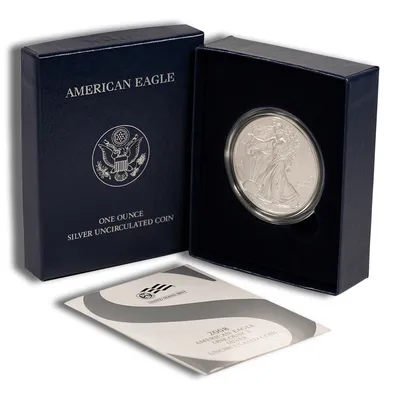 2008-W Reverse of 2007 Burnished Silver Eagle with Box & COA — Silver bullion from Standard Bullion