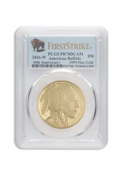 2016-W $50 Proof Gold Buffalo PCGS PR70 First Strike — Gold bullion from Standard Bullion
