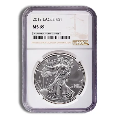 2017 Silver Eagle NGC MS69 — Silver bullion from Standard Bullion