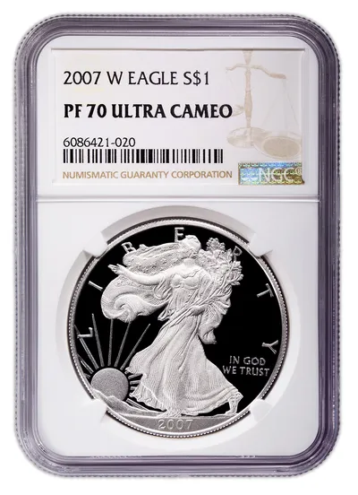 2007-W Proof Silver Eagle NGC PF70 — Silver bullion from Standard Bullion