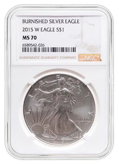 2015-W Burnished Silver Eagle NGC MS70 — Silver bullion from Standard Bullion
