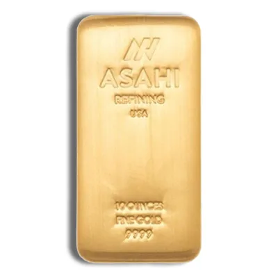 10 oz Gold Bar - Asahi Refining (Cast) — Gold bullion from Standard Bullion