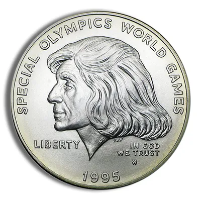 1995-W <body> Special Olympics Silver Commem - BU — Silver bullion from Standard Bullion