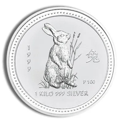 1999 Kilo Australia Silver Lunar Rabbit BU - Series I — Silver bullion from Standard Bullion