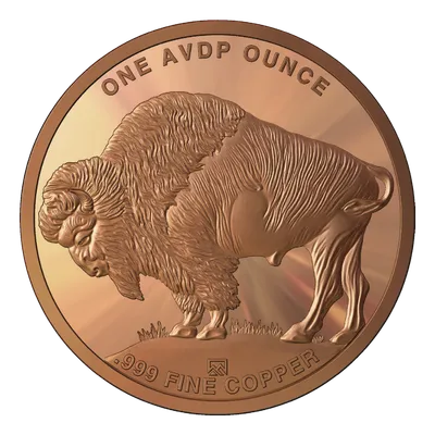 1 oz Copper Round - Buffalo Design — Gold bullion from Standard Bullion