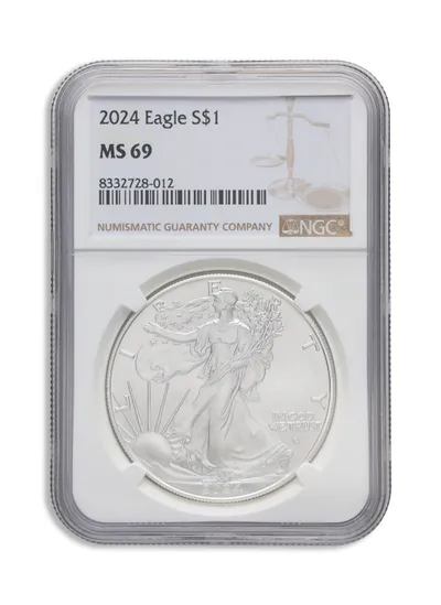 2024 Silver Eagle NGC MS69 — Silver bullion from Standard Bullion