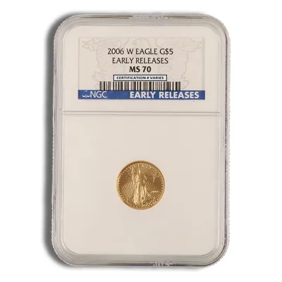 2006 1/10 oz Gold Eagle $5 NGC MS70 ER — Gold bullion from Standard Bullion