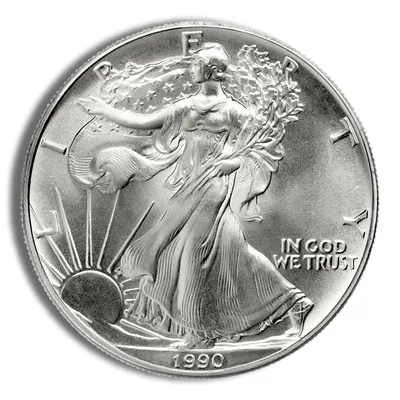 1990 Silver American Eagle - BU — Silver bullion from Standard Bullion