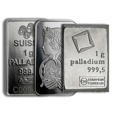 1 gram Palladium Bar - Brand Varies — Palladium bullion from Standard Bullion