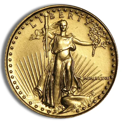 1987 1/10 oz Gold Eagle - BU (MCMLXXXVII) — Gold bullion from Standard Bullion