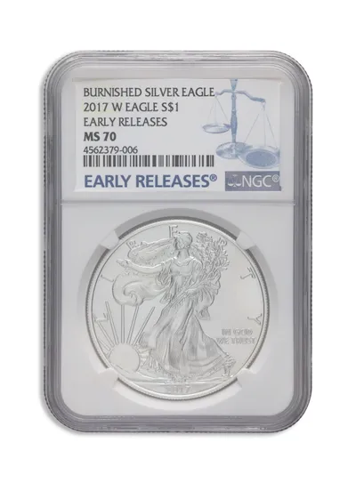 2017-W Burnished Silver Eagle NGC MS70 ER — Silver bullion from Standard Bullion