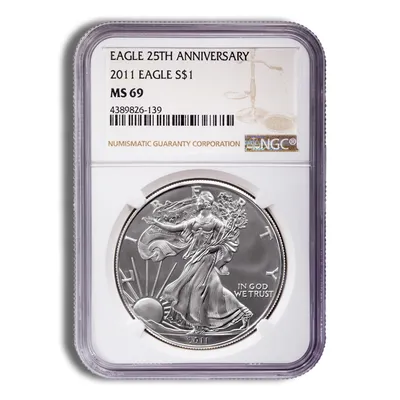 2011 Silver Eagle NGC MS69 — Silver bullion from Standard Bullion