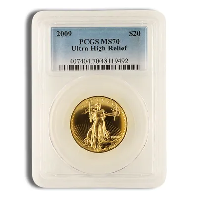 2009 Ultra High Relief Double Eagle Gold Coin PCGS MS70 — Gold bullion from Standard Bullion