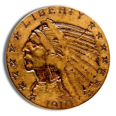 $5 Gold Indian Half Eagle - Any Grade — Gold bullion from Standard Bullion