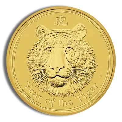 2010 1/2 oz Australia Gold Lunar Tiger BU - Series II — Gold bullion from Standard Bullion