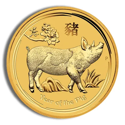 2019 1/10 oz Australia Gold Lunar Pig BU - Series II — Gold bullion from Standard Bullion