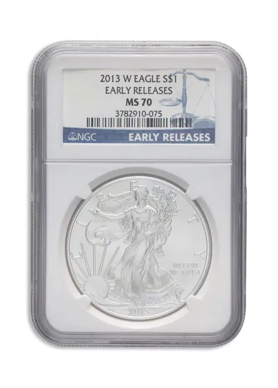 2013-W Burnished Silver Eagle NGC MS70 ER — Silver bullion from Standard Bullion