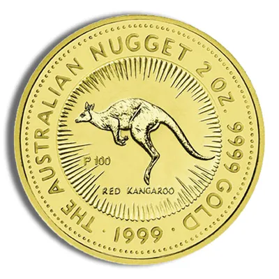 1999 2 oz Australia Gold Nugget - BU — Gold bullion from Standard Bullion