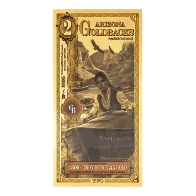 Arizona 2 Goldback — Gold bullion from Standard Bullion