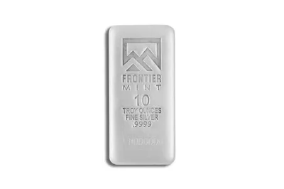 10 oz Silver Bar - Frontier Mint (Frosted) — Silver bullion from Standard Bullion