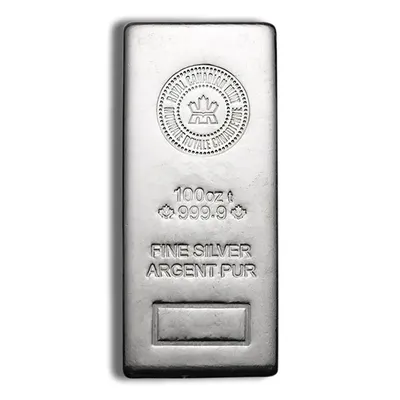 100 oz Silver Bar - Royal Canadian Mint - RCM — Silver bullion from Standard Bullion