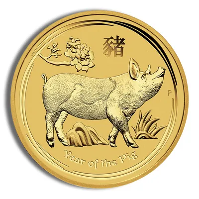 2019 1/4 oz Australia Gold Lunar Pig BU - Series II — Gold bullion from Standard Bullion
