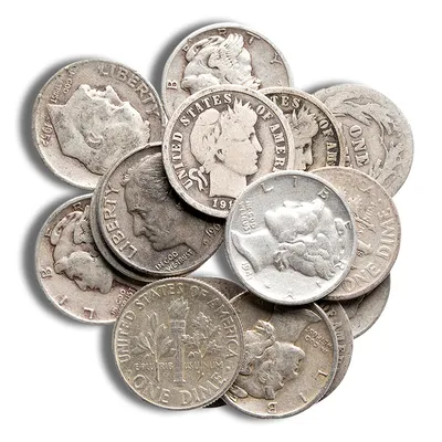 <body> FV 90% Silver Roosevelt Dimes — Silver bullion from Standard Bullion