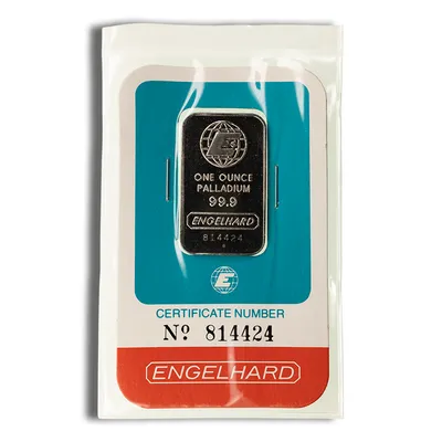 1 oz Palladium Bar - Engelhard — Palladium bullion from Standard Bullion