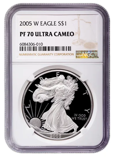 2005-W Proof Silver Eagle NGC PF70 — Silver bullion from Standard Bullion