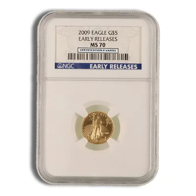 2009 1/10 oz Gold Eagle $5 NGC MS70 ER — Gold bullion from Standard Bullion