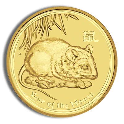 2008 1 oz Australia Gold Lunar Mouse BU - Series II — Gold bullion from Standard Bullion