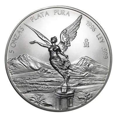 5 oz Silver Mexican Libertad - BU — Silver bullion from Standard Bullion
